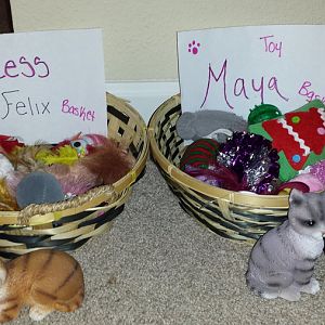 Cute cat toy baskets