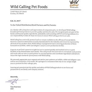 Wild Calling Cat Food